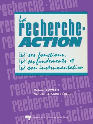 cover image of La recherche-action - Ses fonctions, ses fondements et son instrumentation